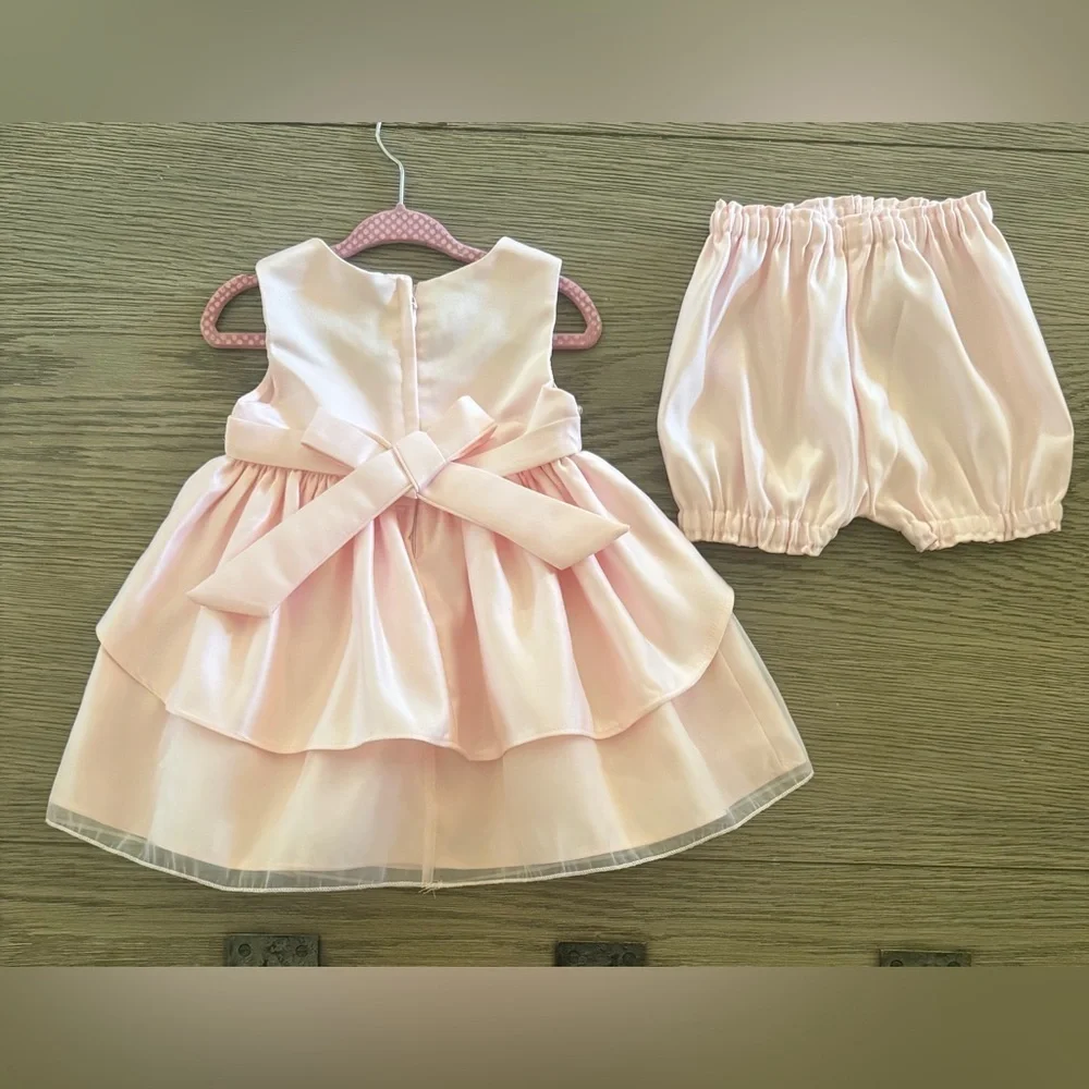 Princess Faith Charming Pink Layered Kids Dress - Picture 4 of 5